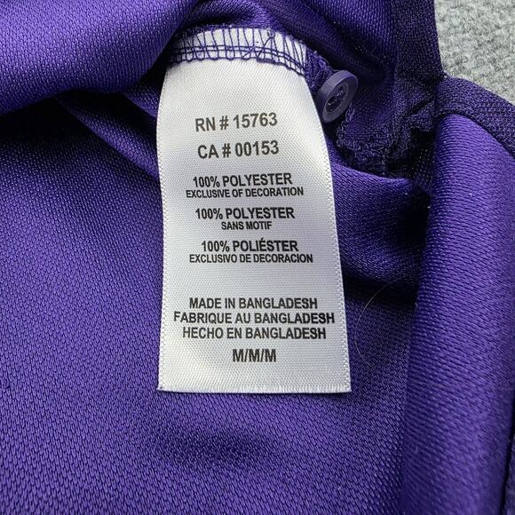 Clemson Tigers Shirt Mens Medium Purple NCAA Football Polo Champion Wicking - Picture 16 of 16